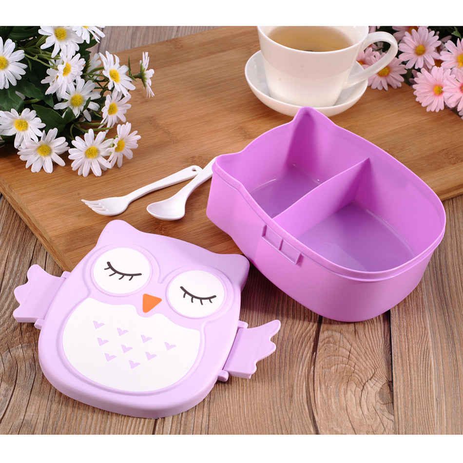 Owl Lunch Box Food Container  Kids Cartoon Lunch Container