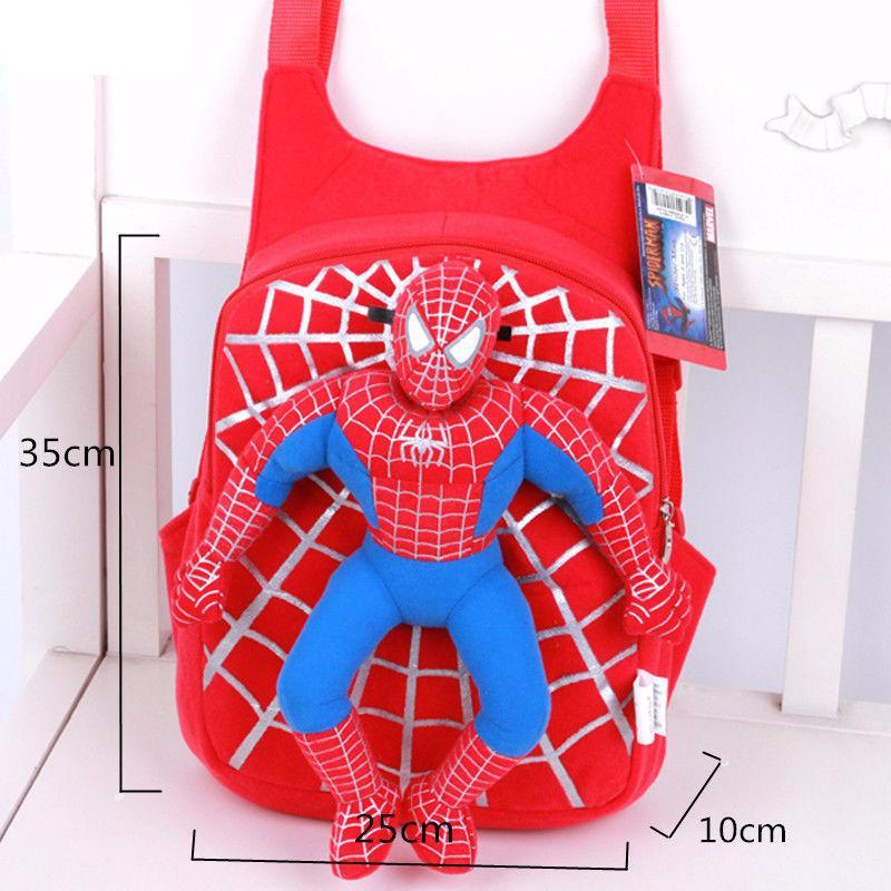 Marvel Spiderman 3D Backpack Blue with Waterbottle 
